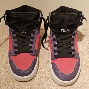 Supra - High Top Sky Top - Size 8 - Purple, pink and black. Perfect condition.